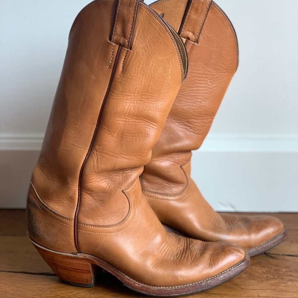Leather cowboy boots